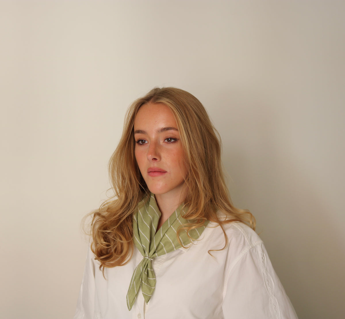Olive Mist Cotton Scarf