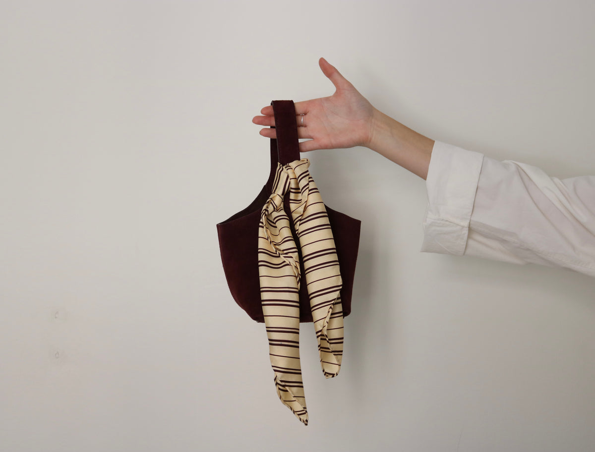 Burgundy Butter Silk Scarf