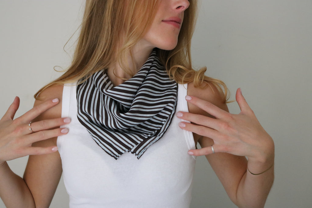 Espresso Sky Silk Scarf
