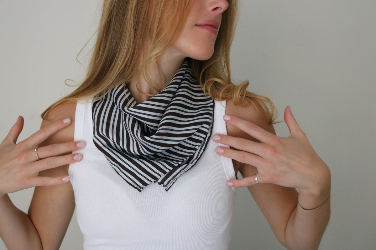 Espresso Sky Silk Scarf